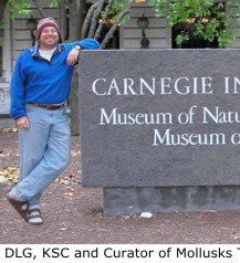 Daniel Graf, Kevin Cummings and Curator of Mollusks Tim Pearce at the CM