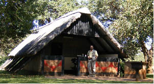 DLG at Chalet 3 of Eureka Farms Camp, near Lusaka